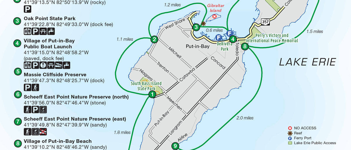 Lake Erie Islands Trail Maps