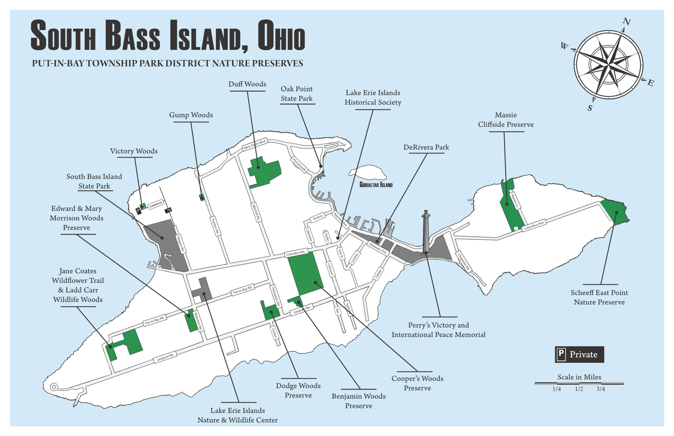 Lake Erie – South Bass Island, Ohio Map